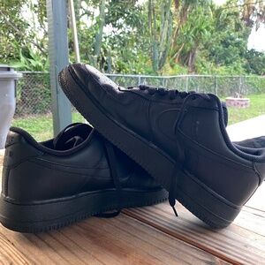 Black Nike Air force Ones